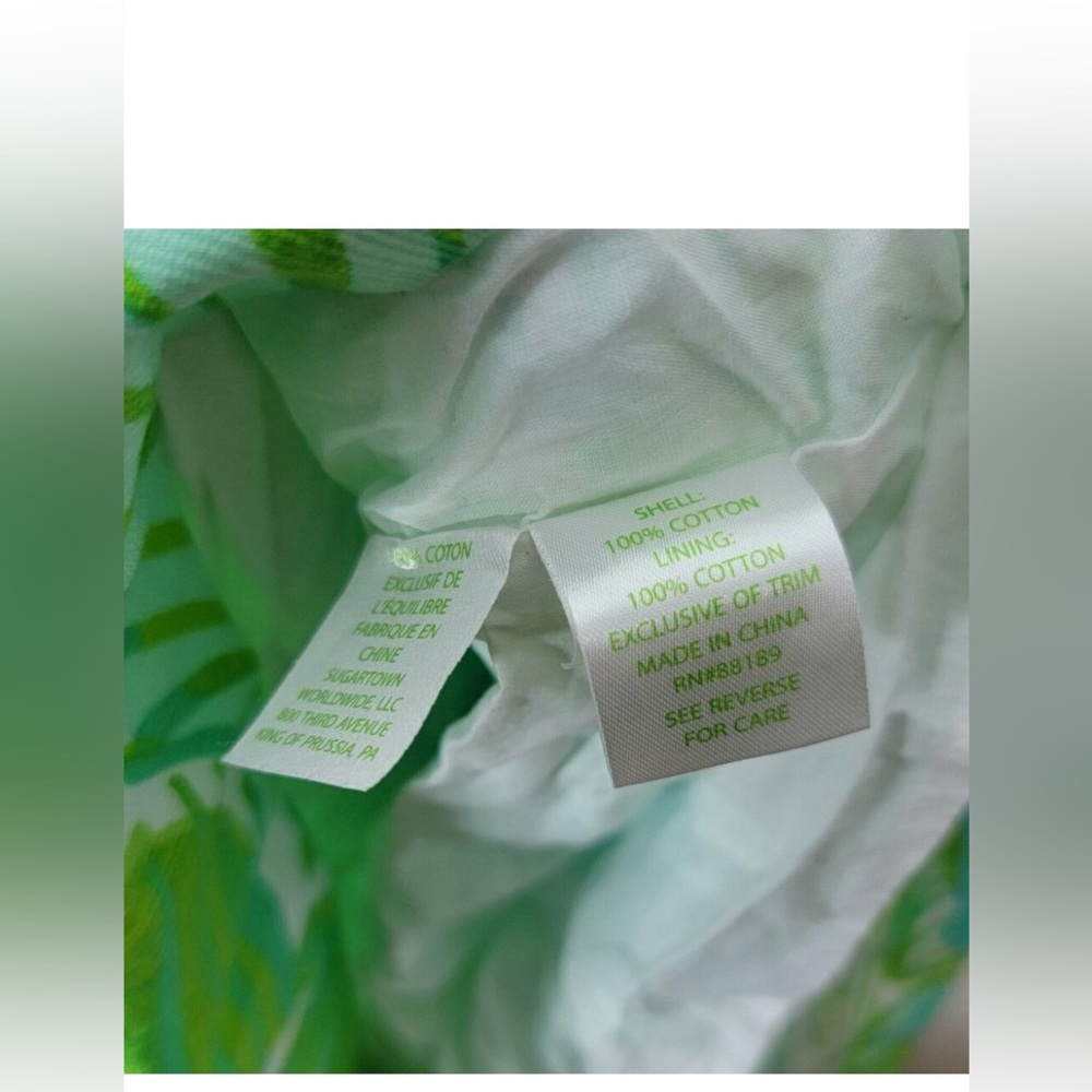 Vintage Lilly Pulitzer Tessa Shift Dress in Green Sheen Fronds Place. Size 6 - Picture 5 of 8